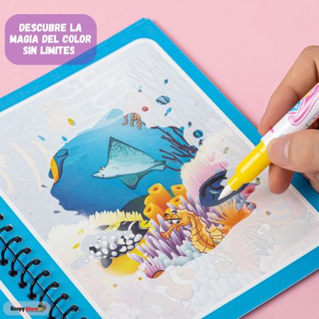 ÚLTIMAS 12 UNIDADES CON ESTE PRECIO | AquaMagic Art Book®: Libro de Colorear Reutilizable con Agua (Pack de 3)