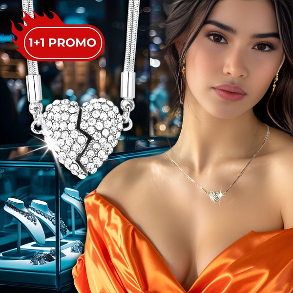 (1+1 PROMO) 🏆 ¡MÁS VENDIDO!❕❗Collar Elegante Corazon Con Cristales