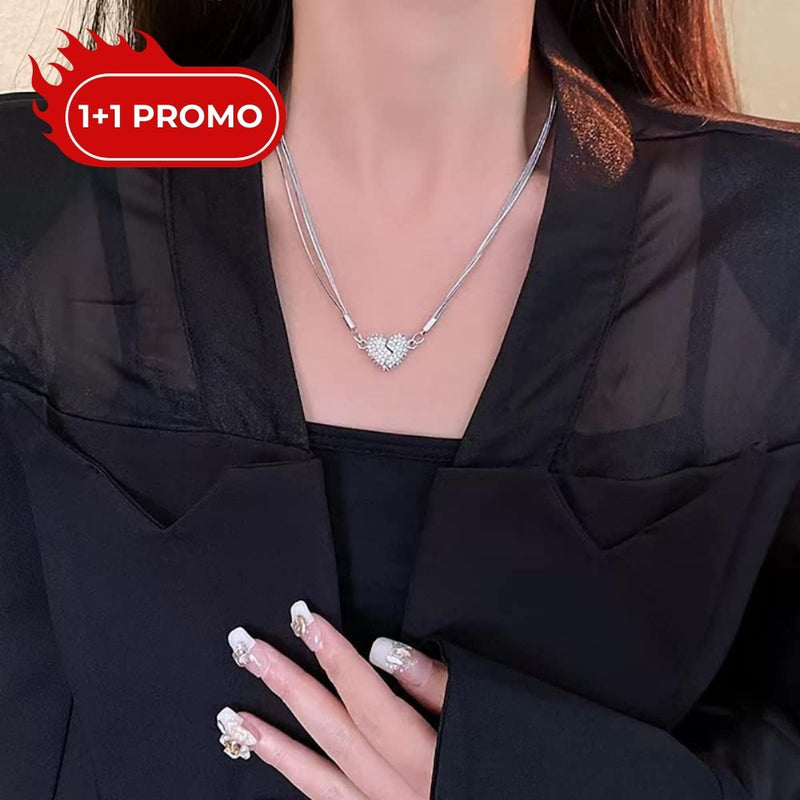 (1+1 PROMO) 🏆 ¡MÁS VENDIDO!❕❗Collar Elegante Corazon Con Cristales